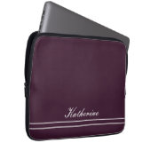 Skript Name Minimalistischer Pflaume Laptopschutzhülle (Vorne Rechts)