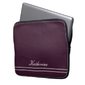 Skript Name Minimalistischer Pflaume Laptopschutzhülle (Vorderseite Links)