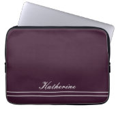 Skript Name Minimalistischer Pflaume Laptopschutzhülle (Vorderseite)