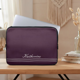 Skript Name Minimalistischer Pflaume Laptopschutzhülle