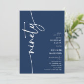 Skript Neunzig 90. Geburtstag Einladung (Stehend Vorderseite)