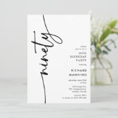 Skript Neunzigster 90. Geburtstag Einladung (Stehend Vorderseite)