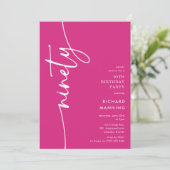 Skript Neunzigster 90. Geburtstag Einladung (Stehend Vorderseite)