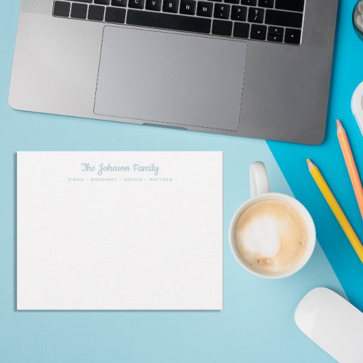 Skript Neutral Blue Familienname Stationierung Mitteilungskarte