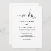 Skript nur wir machen Kalligrafie Hochzeit Einladu Einladung (Vorne/Hinten)