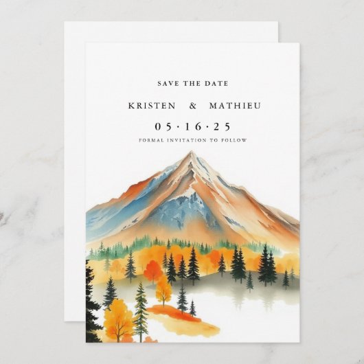 Skript Online Mountain Save The Date (Vorne/Hinten)