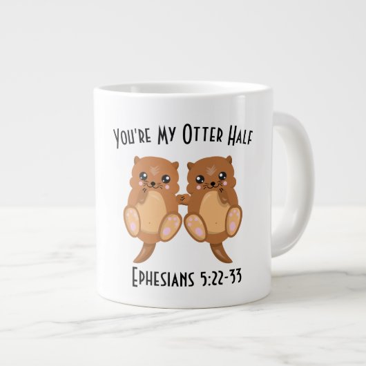 Skript - Otter - Jumbo-Tasse (Vorderseite Rechts)