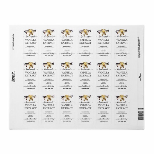 Skript Personalisierte, hausgemachte Vanilla Extra Adressaufkleber (Vorne)