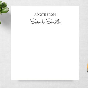 Skript-Personalisierter Name Notepad-Geschenk für  Notizblock