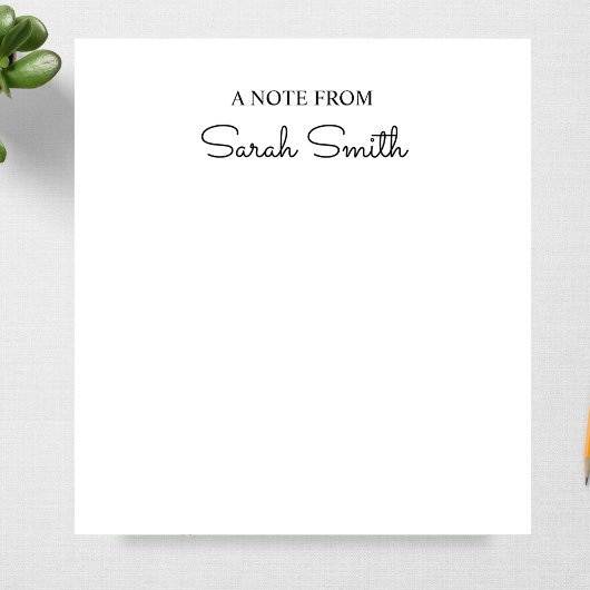 Skript-Personalisierter Name Notepad-Geschenk für  Notizblock