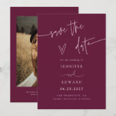 Skript Preiselbeer-Hochzeit Termin vormerken Save The Date (Vorne/Hinten)