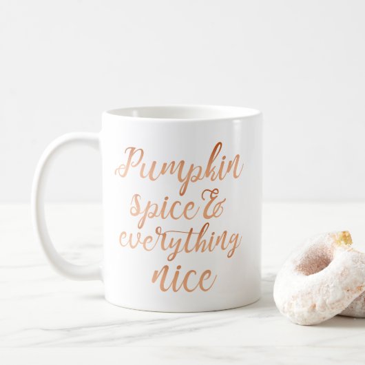 Skript Pumpkin Gewürz und alles nett Kaffeetasse (Mit Donut)