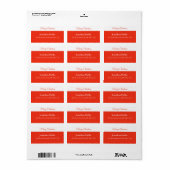 Skript Red White Template Frohe Weihnachtsadresse Adressaufkleber (Vorne)