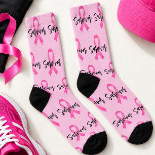 Skript Rosa Band Brustkrebs Überlebende Socken