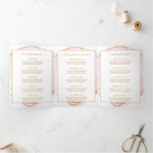 Skript Rosé Wasserfarbe Gold Salon Broschüre (Innenseite)