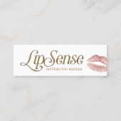 Skript-Rosen-Goldlippen LipSense Verteiler-3D Mini Visitenkarte (Vorderseite)