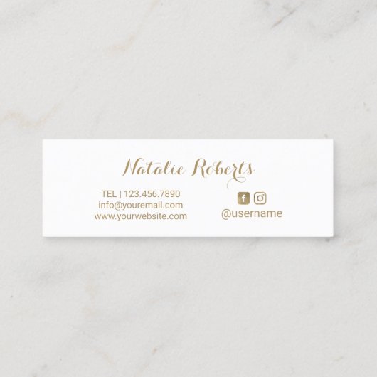 Skript-Rosen-Goldlippen LipSense Verteiler-3D Mini Visitenkarte (Rückseite)