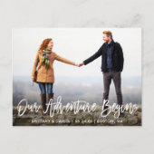 Skript Save the Date Abenteuer-Foto Postkarte (Vorderseite)