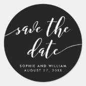 Skript Save the Date bearbeiten ändern Runder Aufkleber (Vorderseite)