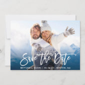 Skript Save the Date Couple Foto W Card (Vorderseite)
