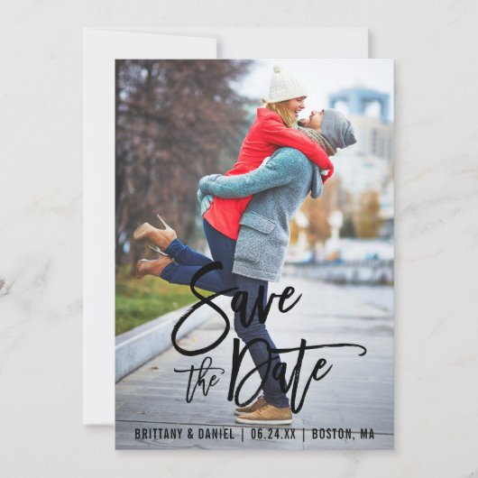 Skript-Save the Date-Foto-Verlobung Save The Date (Vorderseite)