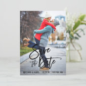 Skript-Save the Date-Foto-Verlobung Save The Date (Stehend Vorderseite)