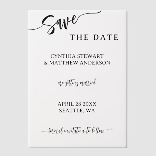 Skript Save the Date Pergament Einladungen (Vorderseite)