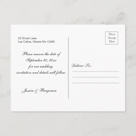 Skript Save the Date Postkarte (Rückseite)