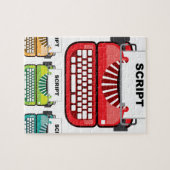 Skript-Schreibmaschine Puzzle (Horizontal)