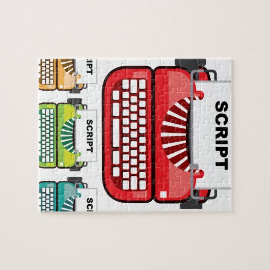 Skript-Schreibmaschine Puzzle (Horizontal)