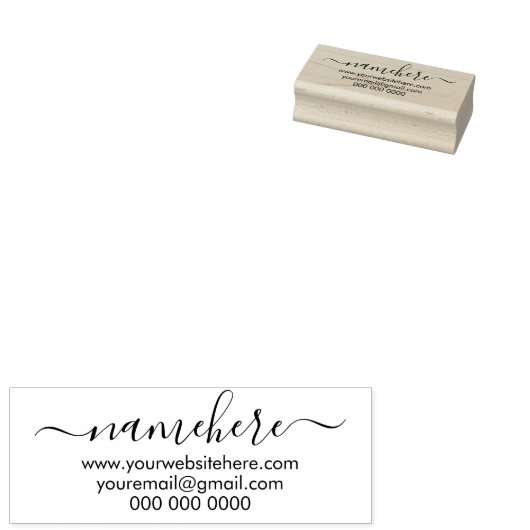 Skript-Schriftart Handgeschriebene Unterschrift Gummistempel (Stempel)