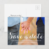 Skript-Schriftart Save the Date Foto-Postkarte Ankündigungspostkarte (Vorne/Hinten)