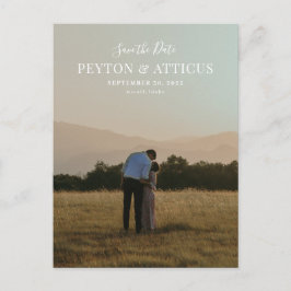 Skript-Schriftart Vertikales Foto Save the Date Po Ankündigungspostkarte