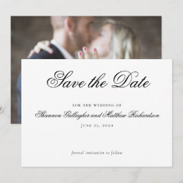 Skript Schwarz-weiße Hochzeit Speichern Sie das Da Ankündigung