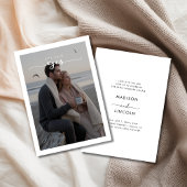 Skript Sie sagte Ja Engagement Party Beach Foto Einladung