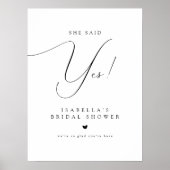 Skript Sie sagte Jawohl Junggesellinnenabschied Be Poster (Vorne)