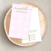 Skript-Signatur Pink Glow Ohrring-Display-Karte