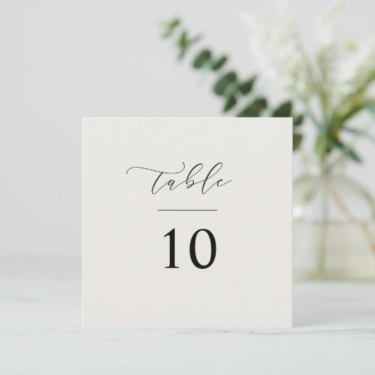 Skript-Tischnummer Hochzeitsplattform Karte (Stehend Vorderseite)