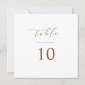 Skript-Tischnummer Hochzeitsplattform Karte (Vorderseite)