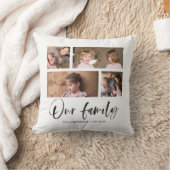 Skript Unser Familienname FotoCollage Kissen (Decke)