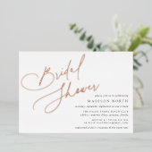 Skript untersuchen | Einfaches elegantes Brautpart Folieneinladung (Stehend vorne)