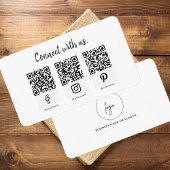 Skript Verbindung mit uns Social Media Logo QR-Cod Visitenkarte