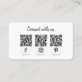 Skript Verbindung mit uns Social Media Logo QR-Cod Visitenkarte (Vorderseite)