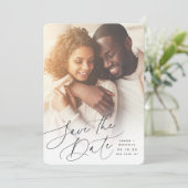 Skript | Vertikales Foto Save The Date (Stehend Vorderseite)