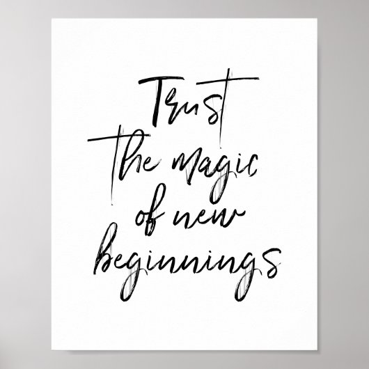 Skript vertrauen Sie der Magie der neuen Mauer Art Poster (Vorne)