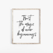 Skript vertrauen Sie der Magie der neuen Mauer Art Poster