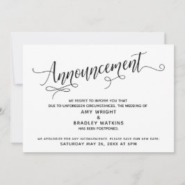 Skript verzögern Hochzeitsankündigung Einladung