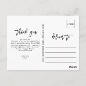 Skript Vielen Dank Foto Abschluss Postkarte (Rückseite)