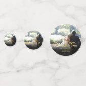 Skript Vielen Dank Foto Gold Confetti Konfetti (Vorderseiten)