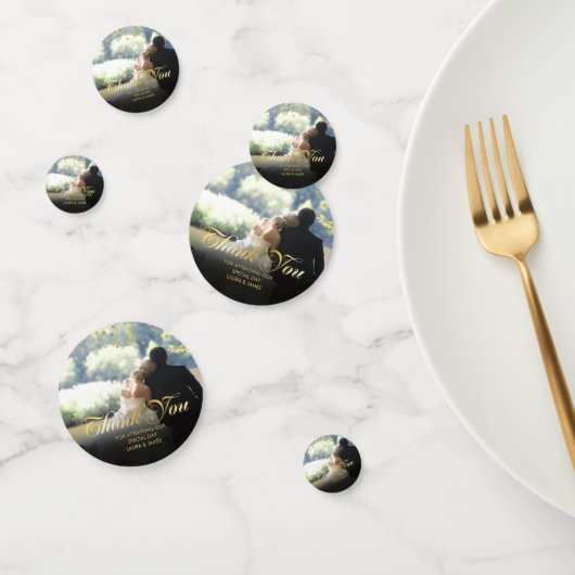 Skript Vielen Dank Foto Gold Confetti Konfetti (Gruppe)